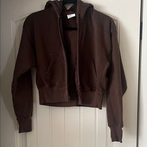 TNA Sweatfleece Extra Fleece Brown Hoodie